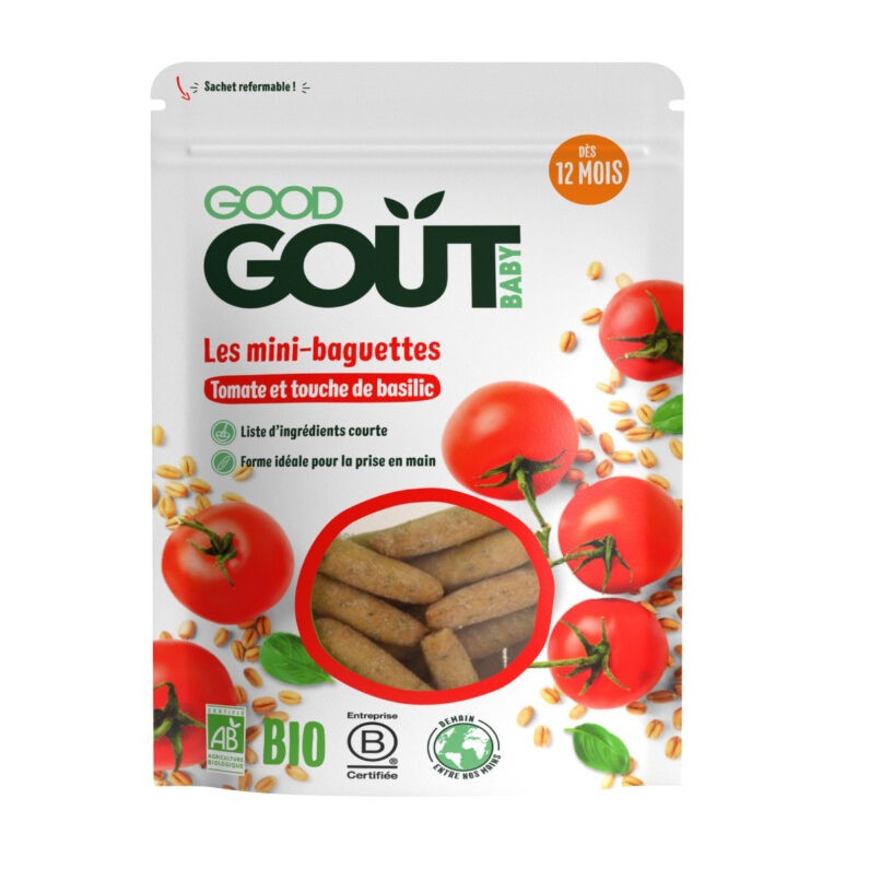 Good Gout BIO Mini bagetky s rajčátky 10m+ 70 g