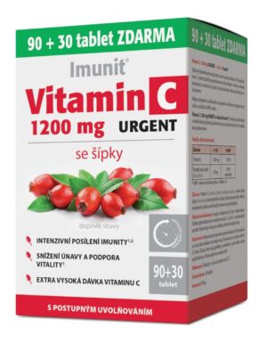 Imunit Vitamin C 1200 mg URGENT se šípky 90+30 tablet