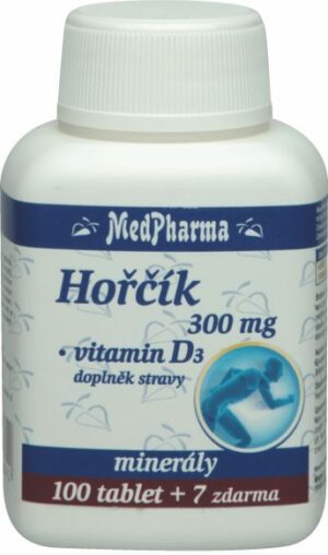 Medpharma Hořčík 300 mg + vitamín D3 107 tablet