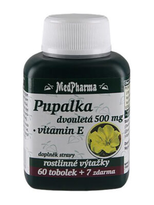 Medpharma Pupalka dvouletá 500 mg + Vitamín E 67 tobolek