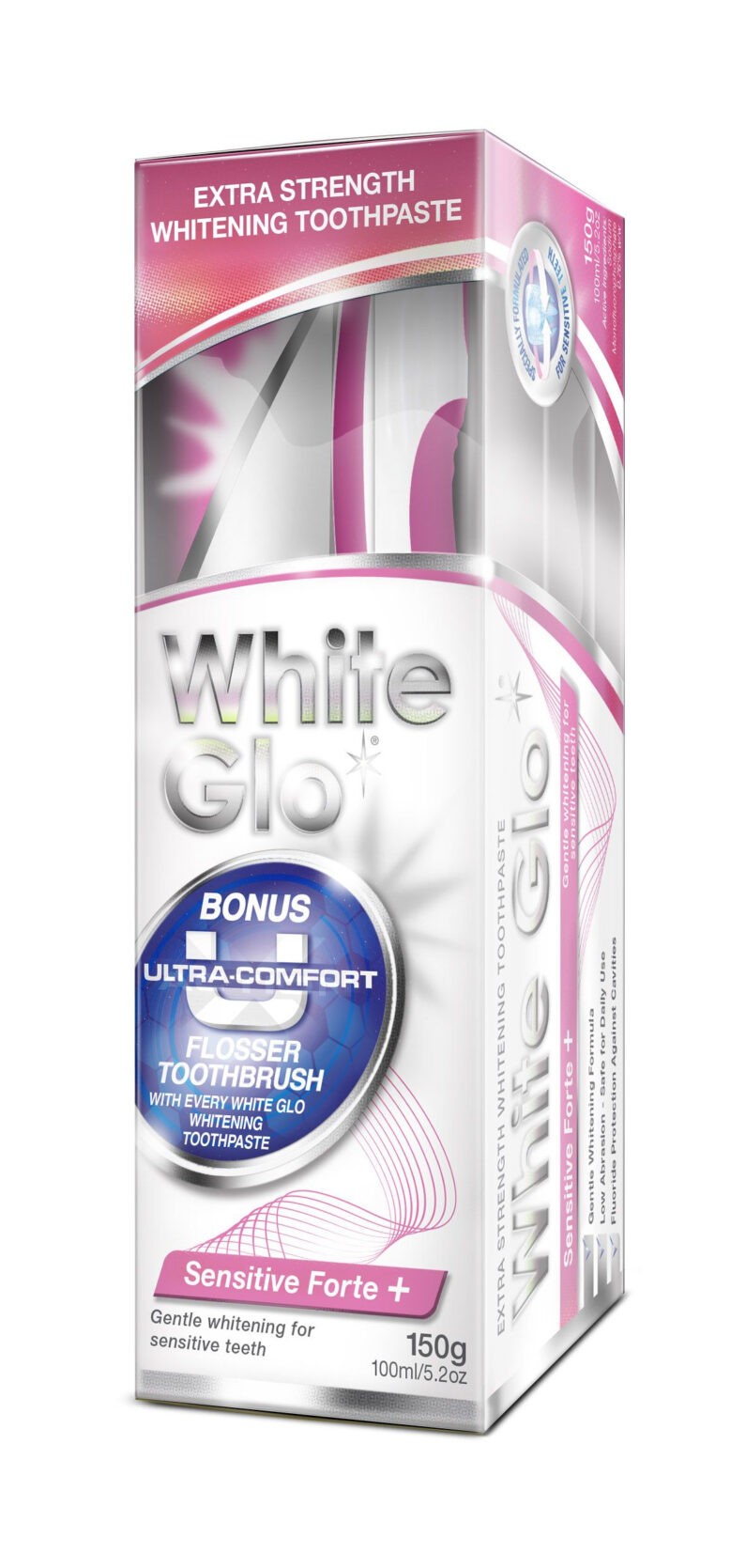 White Glo Sensitive Forte+ bělicí zubní pasta + kartáček