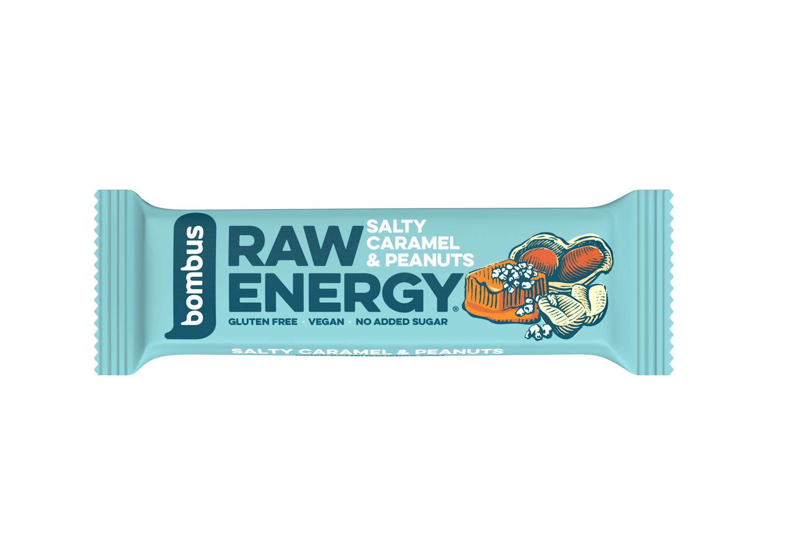 Bombus Raw Energy Tyčinka Salty caramel & peanuts 50 g