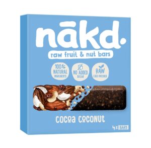 Nakd Cocoa Coconut RAW Tyčinka z ovoce a ořechů s kokosem 4x35 g