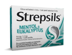 Strepsils Mentol a eukalyptus 24 pastilek